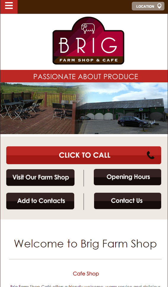BRIG farm shop | Web Design | Perth 